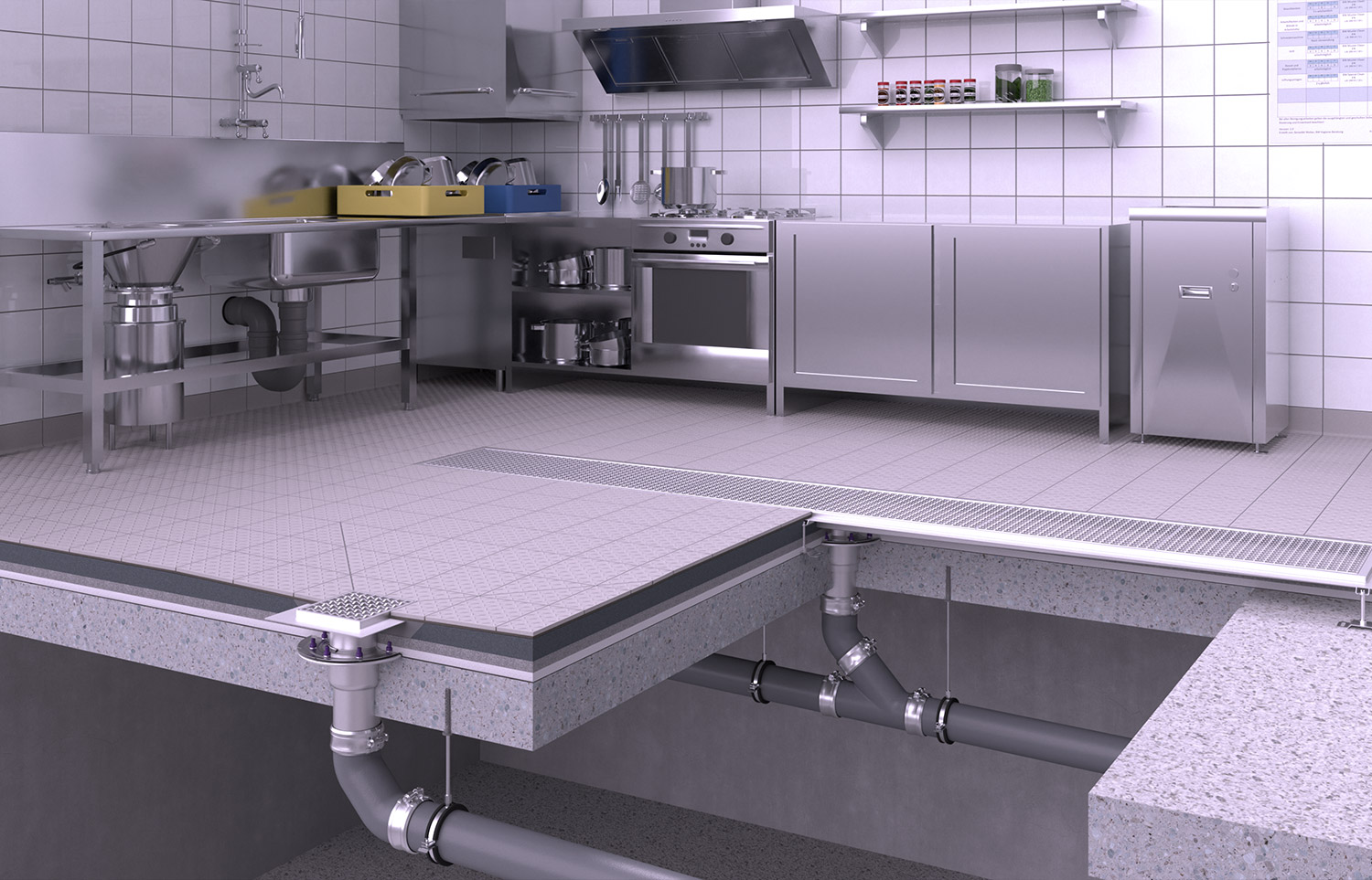 Installation cuisine et évacuations
